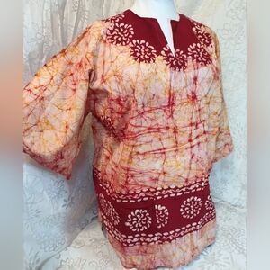 African Batik Long Cotton Shirt